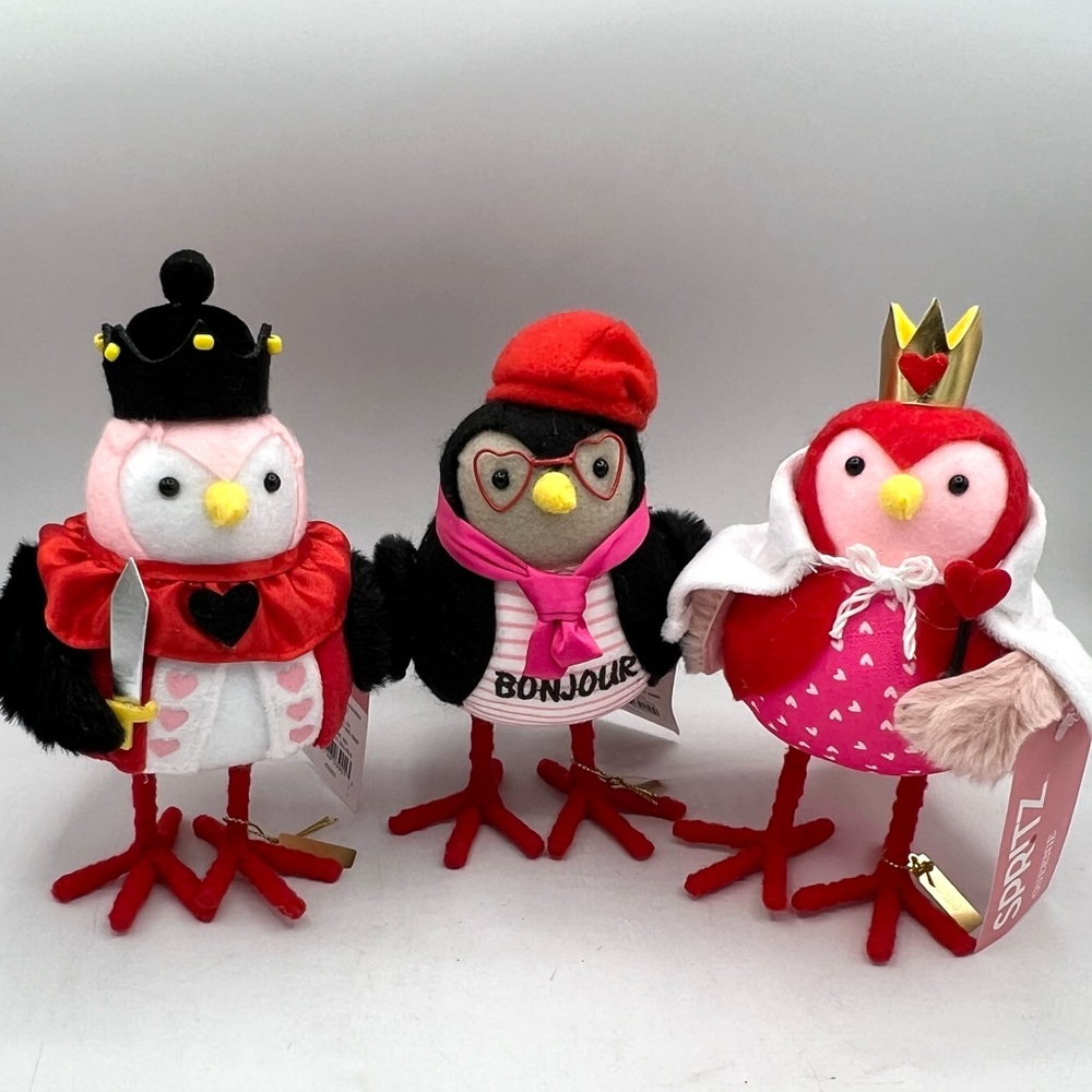 Spritz Target Valentine’s Day Birds set of 3 2024 edition NWT